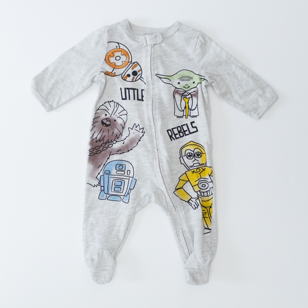 Star Wars Baby Footie Pajamas Size 0-3 Months